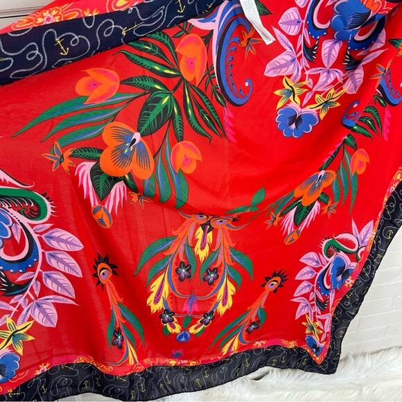 Desigual Tropical Nautical Print Large Scarf OS - Picture 3 of 8